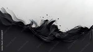 Tapeten Black And White Abstract Paint