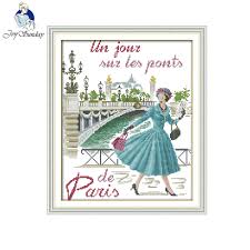 Joy Sunday Figure Style The Blue Skirt Girl Cross Stitch Conversion Chart For Fabric Needlepoint Online Stores