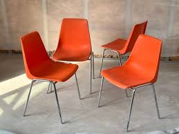 Vintage Orange Expo Plastic Chairs