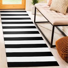 black and white striped rug runner 2