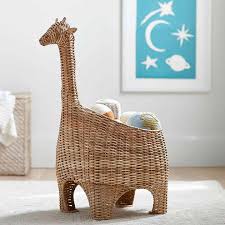 kids giraffe shaped wicker basket