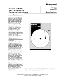Dr45aw Truline Open Channel Flow Circular Chart Recorder