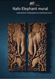 Thai Wood Carving Wall Hanging Living