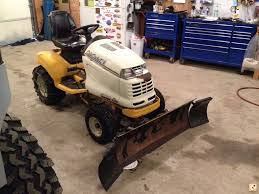 cub cadet garden tractor with snow plow