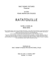 Ratatouille è un altro capolavoro d'animazione della pixar. Ratatouille