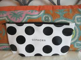 sephora makeup bag polka dot new 8 1 2