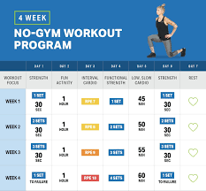4 week no gym workout guide fitness