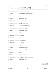 Exercises A, An, Some and Any PDF | PDF