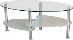 Cara Coffee Table Clear Glass Frosted