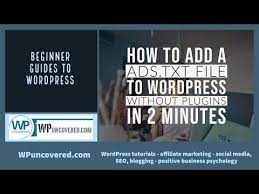 ads txt file to your wordpress