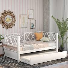Wood Daybed With Trundle Twin Size