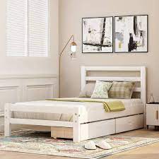 twin bed frame with storage drawers