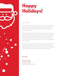 Red Icon Santa Letterhead Templates By Canva