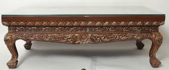Chinese Hand Carved Wood Coffee Table