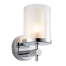 Clear Rippled Glass Wall Lamp
