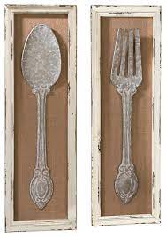 spoon and fork wall art set of 2