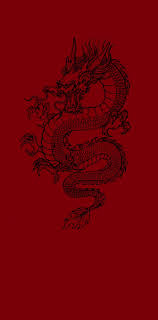 chinese dark red dragon