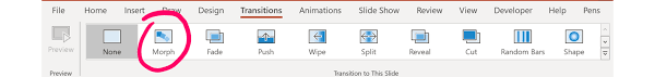 Morph can be used to replace fly in/fly out and fade animations as follows. A Beginner S Guide To Powerpoint S New Morph Transition Brightcarbon