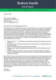 excel expert cover letter exles