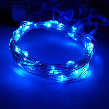 Viewpick 4m 40 Leds Blue Fairy Lights Silver Wire String