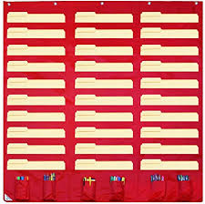 30 Pocket Storage Pocket Chart And Hanging Wall File Organizer With 6 Accessory Pockets Best Pocket Chart For School Classroom Home Or Office Use