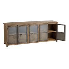 Large Wood and Metal Langley Storage Cabinet | World Market
