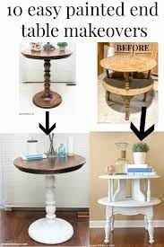 10 painted end table makeovers green