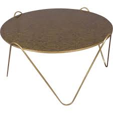 round coffee table in brass design market