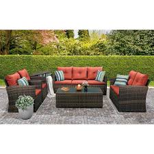 Edyo Living 6 Piece Wicker Patio