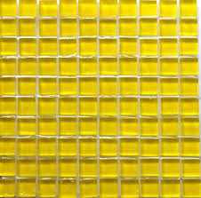 10mm Lemon Yellow Crystal Glass Mosaic