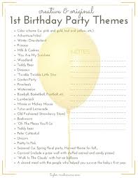 Birthday Party Planning