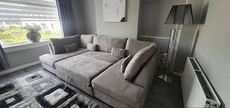 meridian u shape corner sofa silver