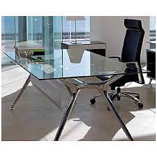 Sapphire Rectangular Glass Desks With