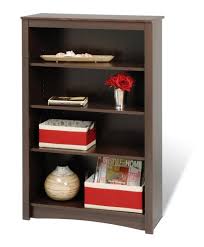 espresso 4 shelf bookcase