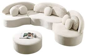modern 7 seat modular sofa velvet