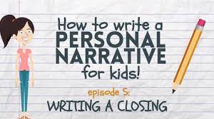 writing a personal narrative for kids