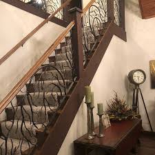 Metals, like steel, aluminum and wrought iron, are popular choices for commercial and industrial settings and contemporary environments, where wood provides a more classic appearance. Hand Forged Forest Tree Branch Metal Iron Stair Railings With Etsy