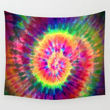 Tie Dye Wall Tapestry By Psychyprincess