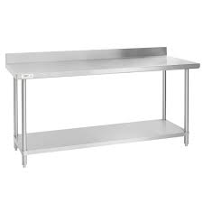The sportsman series stainless steel workthe sportsman series stainless steel work table with rolling casters is a durable and portable work surface for use in the stainless steel worktable with rolling casters stands 35 in. Regency Spec Line 24 X 72 14 Gauge Stainless Steel Commercial Work Table With 4 Backsplash And Undershelf