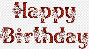 Tillykke med fødselsdagen, Tillykke, Tekst, Skrifttype, Blomster,  Dekorativ, Ord, Følelse, Rød, Tekstur, png | PNGWing