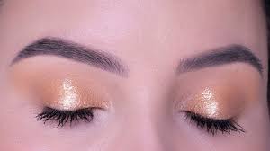 glossy golden eye makeup tutorial