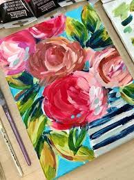 easy flower painting flower painting