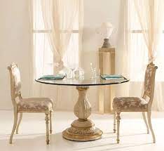 Round Glass Small Dining Table 4 Seater