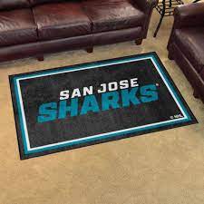 san jose sharks 4ft x 6ft plush area rug