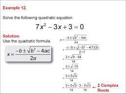 Student Tutorial Quadratic Equations