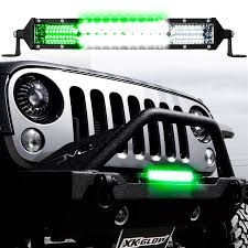 10 2 In 1 Led Light Bar W Pure White Green Hunting Fishing Modes For Off Road Truck Utv Atv Mr Kustom Auto Accessories And Customizing