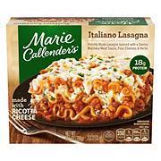italiano lasagna frozen meal