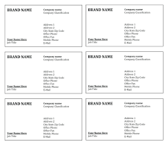 Office Business Card Templates Free For Openoffice Microsoft