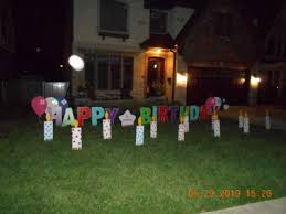 Include traditional party décor like birthday. Illinois Lawn Yard Greeting Lawn Sign Yard Decoration Rental Service Lawn Decoration Birthday Signs Illinois Chicago Illinois Suburbs