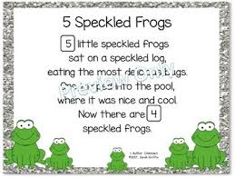 Build A Poem 5 Speckled Frogs Pocket Chart Center